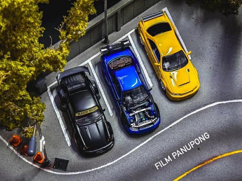 Diorama Mountain racing road scale 1:64