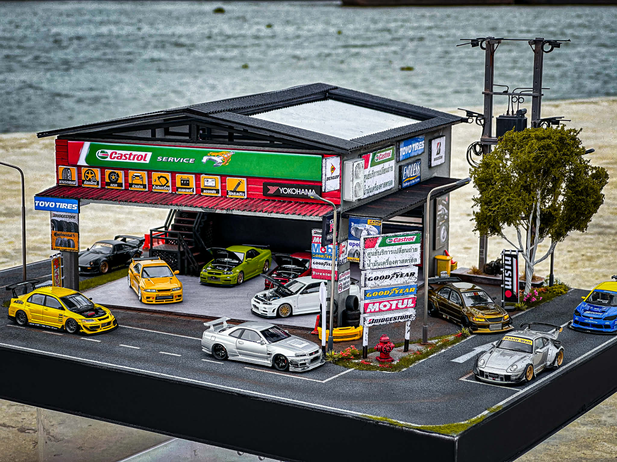 Diorama Garage Thai scale 1:64