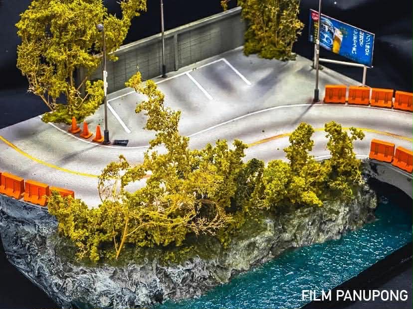 Diorama Mountain racing road scale 1:64