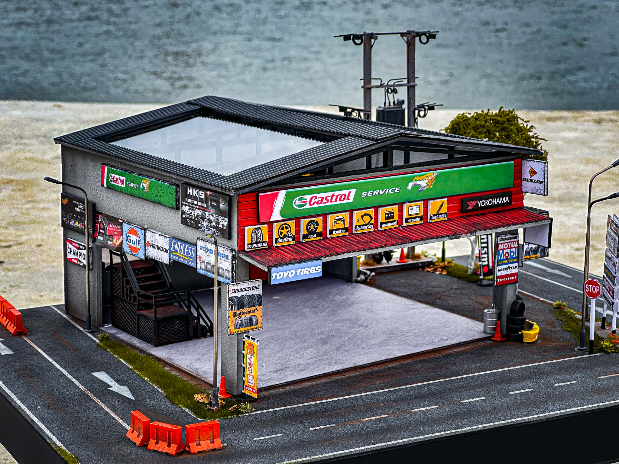 Diorama Garage Thai scale 1:64