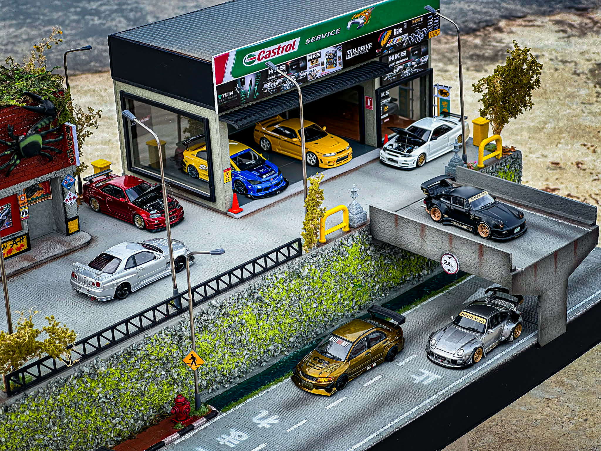 Diorama Racing City scale 1:64