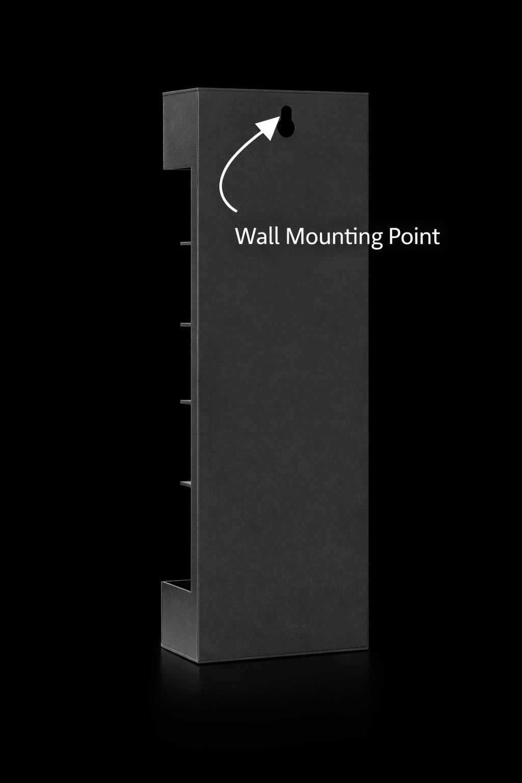 Wall-mounted display case for model cars.